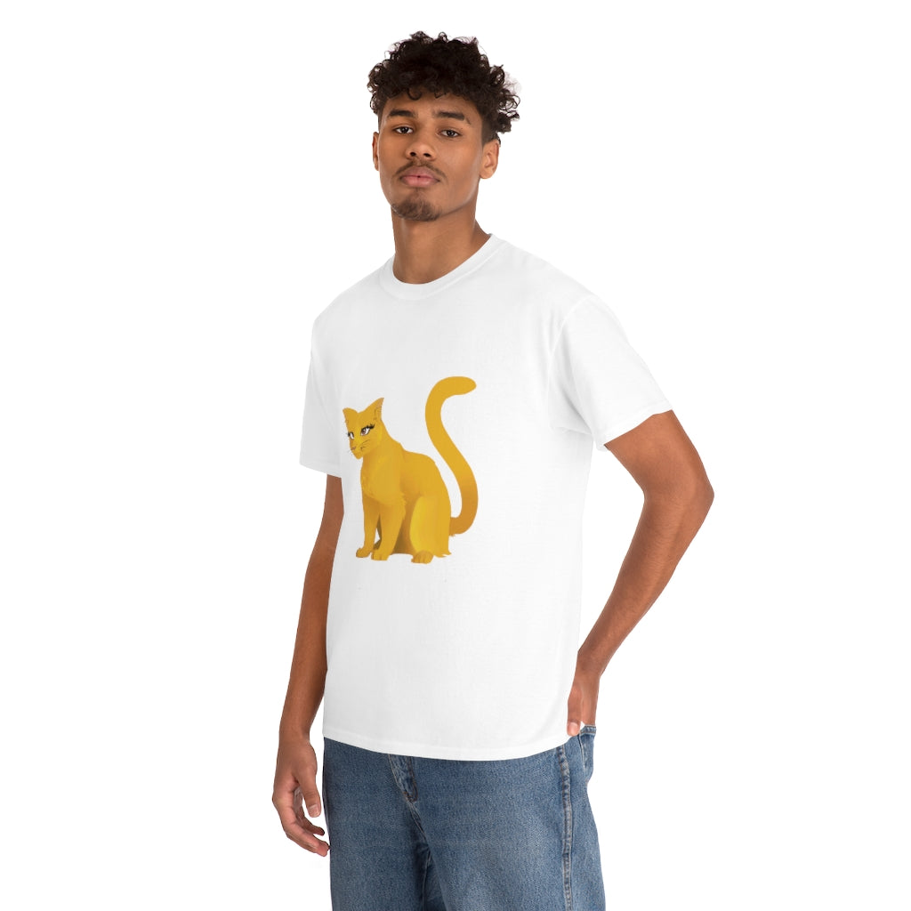 Unisex Heavy Cotton Tee-Golden Cat