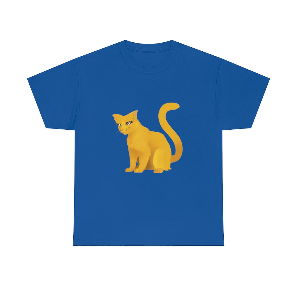 Unisex Heavy Cotton Tee-Golden Cat