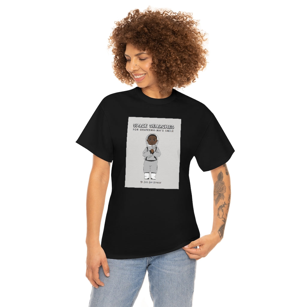 T-Shirt Based on Character of the Childrens Book "Space Searches for Grandma-ma's Smile."